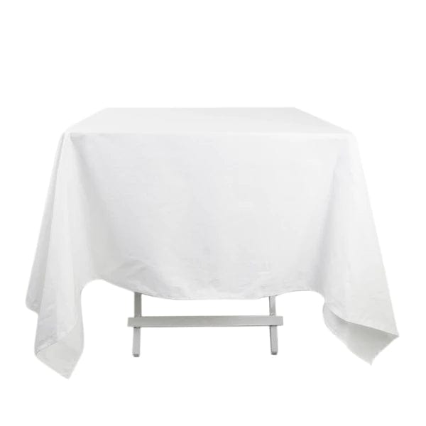 70" x 70" Cotton Square Tablecloth Wedding Linen TAB_COT_7070_WHT