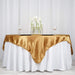 72" x 72" Satin Square Table Overlay Wedding Decorations LAY72_STN_GOLD