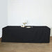 8 ft Fitted Polyester Tablecloth 96" x 30" x 30" - Black TAB_FIT8_BLK