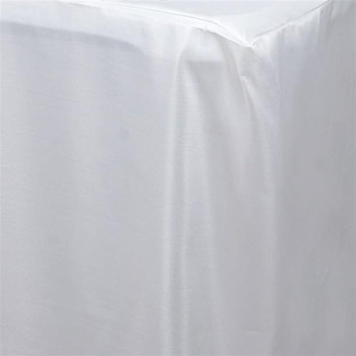 8 ft Fitted Polyester Tablecloth 96" x 30" x 30" - Ivory TAB_FIT8_IVR