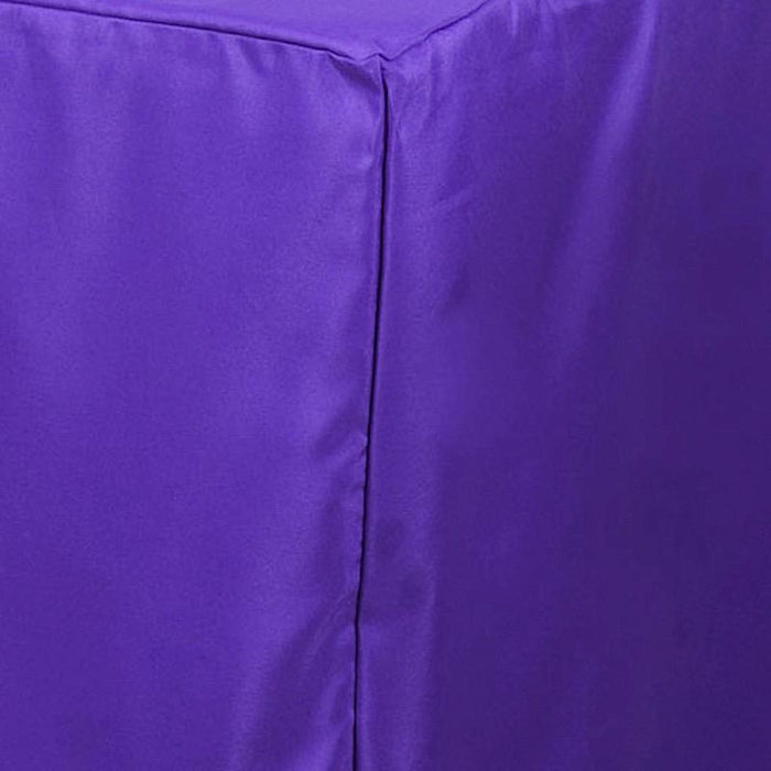 8 ft Fitted Polyester Tablecloth 96" x 30" x 30" - Purple TAB_FIT8_PURP