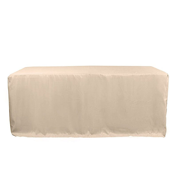 8 ft Fitted Polyester Tablecloth 96" x 30" x 30"