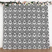 8 ft x 8 ft Taffeta Damask Flocking Backdrop Curtain Drape Panel - White and Black BKDPFLK_8X8_BLK