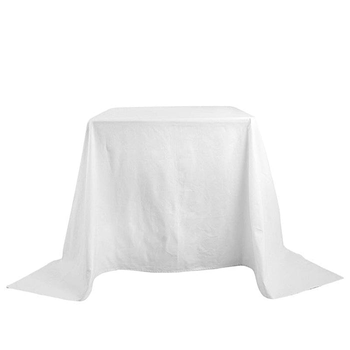 90" x 90" Cotton Square Tablecloth Wedding Linen TAB_COT_9090_WHT