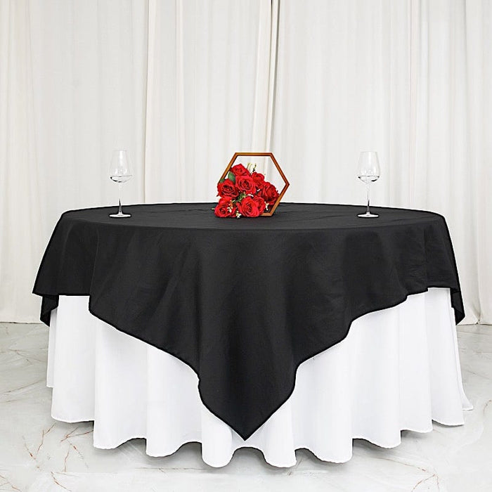 90" x 90" High Quality Cotton Square Tablecloth TAB_COT_9090_BLK