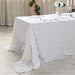 90x156" Large Payette Sequin Rectangular Tablecloth - White TAB_71_90156_WHT