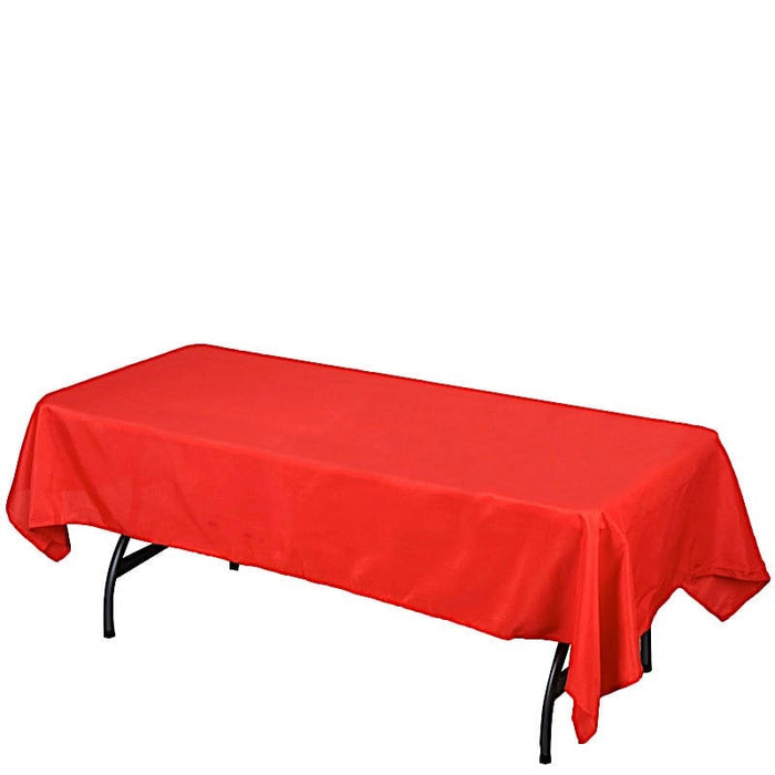 60x102" Polyester Rectangular Tablecloth Wedding Table Linens TAB_60102_RED_POLY