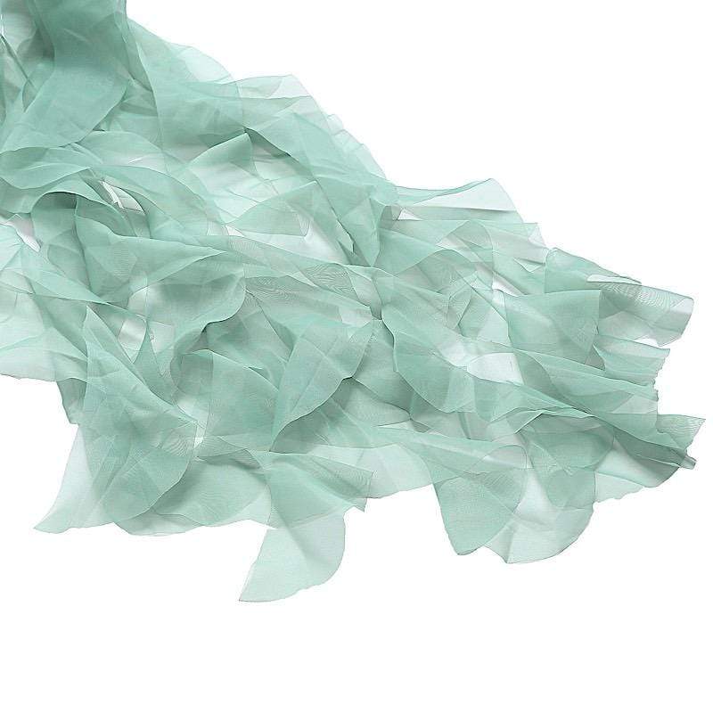 Chiffon Curly Chair Sash Bows Ties Wedding Decorations