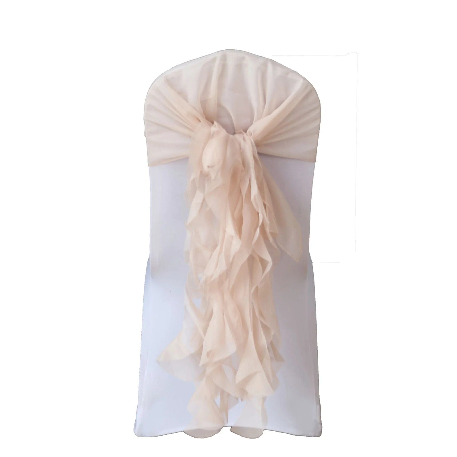 Chiffon Curly Chair Sash Bows Ties Wedding Decorations