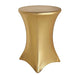 Cocktail Table Cover Premium Metallic Fitted Spandex Tablecloth TAB_COCK22S_GOLD