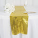 Mirror Foil on Tulle Table Runner RUN_25_GOLD