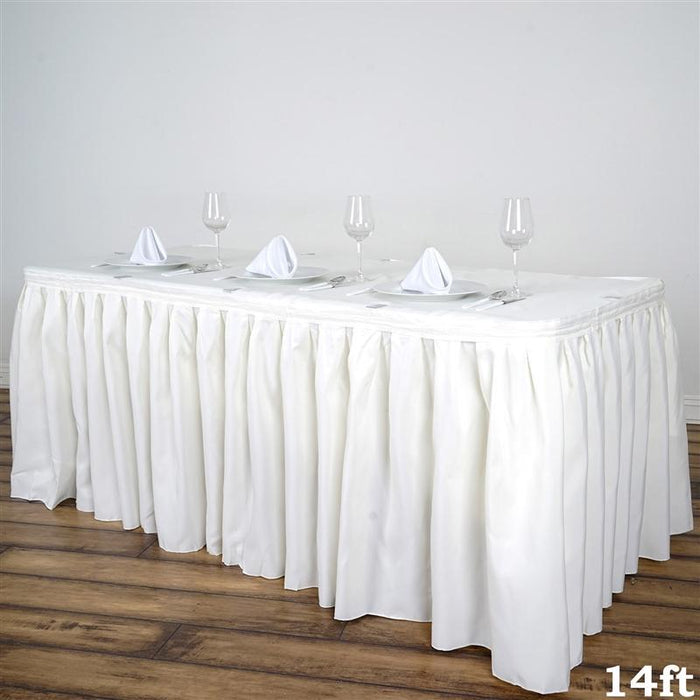Polyester Banquet Table Skirt SKT_POLY_IVR_14
