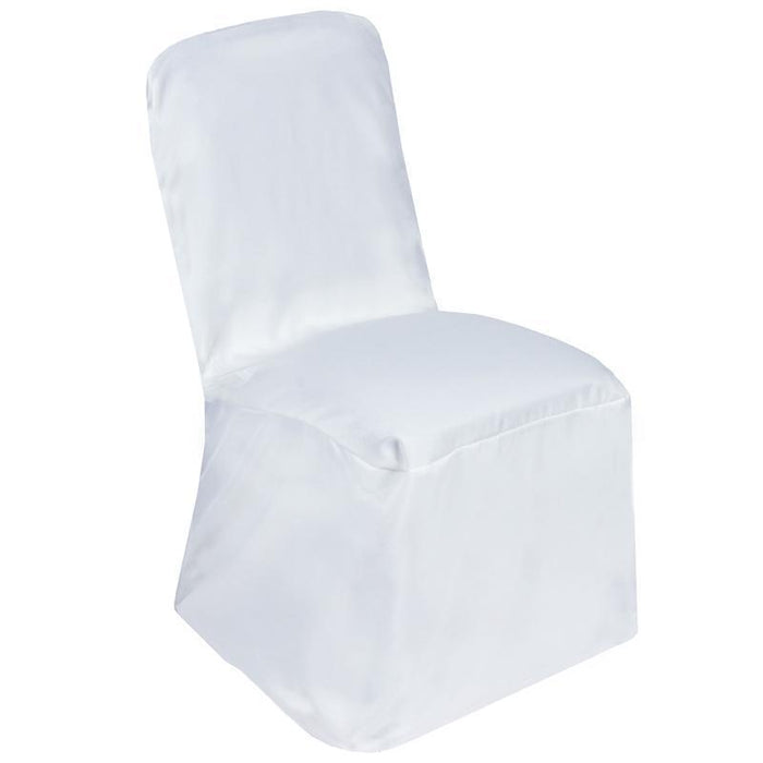 Polyester Square Back Chivari Banquet Chair Cover CHAIR_SQUA_WHT