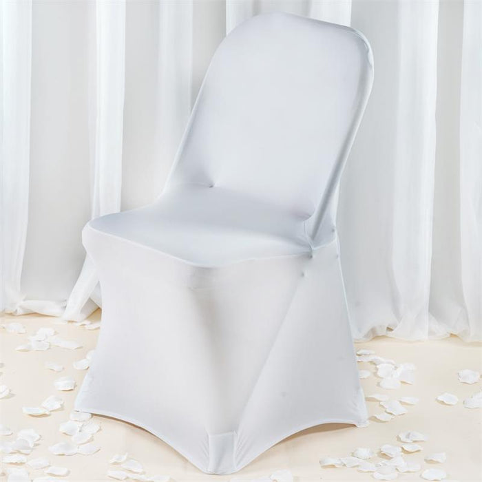 Premium Spandex Folding Chair Cover CHAIRP_SPFD_WHT