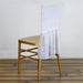 Sheer Spandex Tulle Tutu Chair Sash - White CHAIR_TUTU03_WHT