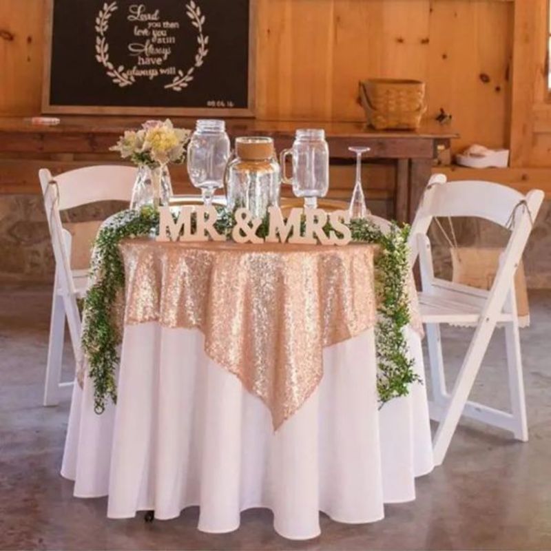 How to Choose the Right Table Overlay Size for Your Wedding