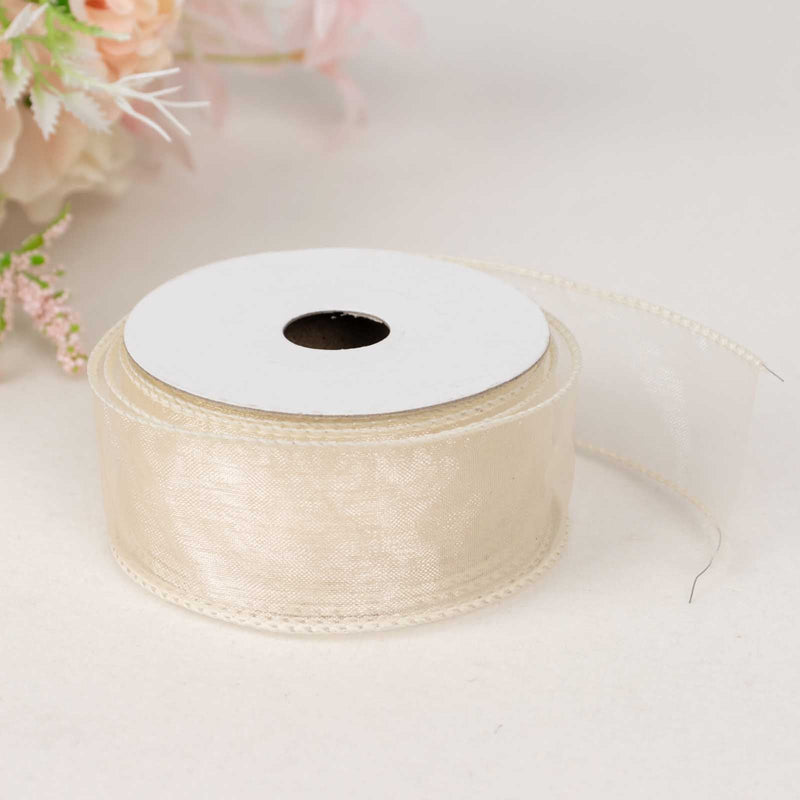 1 1/2" x 10 yards Wired Organza Ribbon