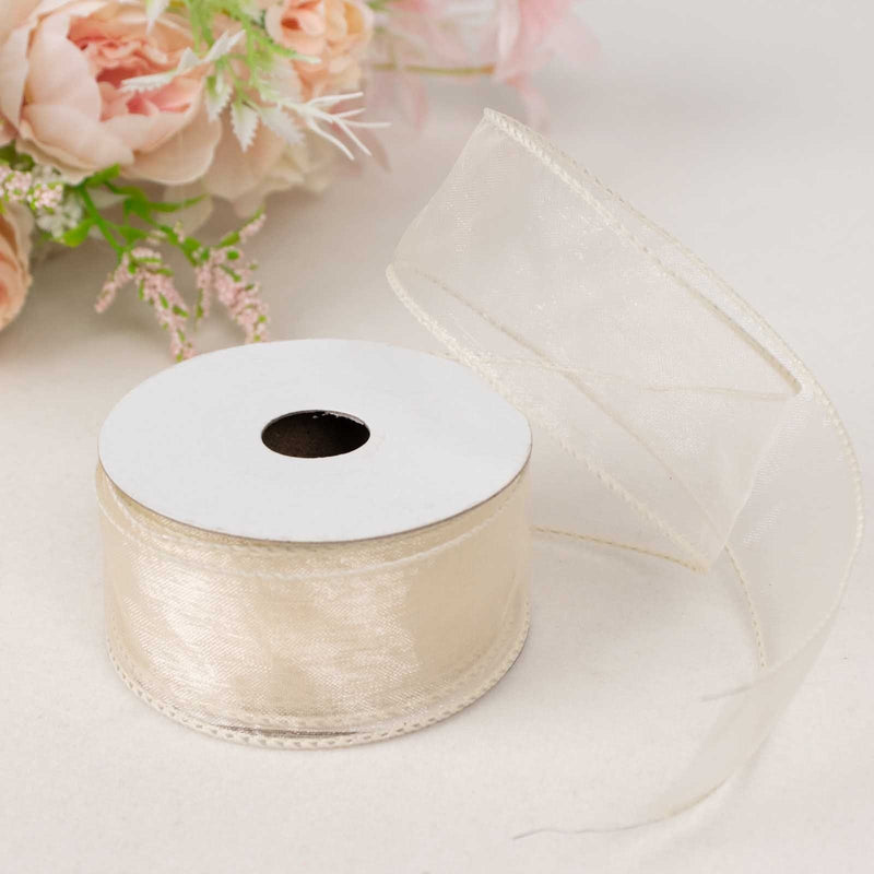 1 1/2" x 10 yards Wired Organza Ribbon