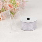 1 1/2" x 10 yards Wired Organza Ribbon RIB_WIRE_15_WHT