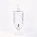 1.3 Gallon Round Ribbed Glass Beverage Dispenser with Spigot - Clear DISP_GLAS06_1G_CLR