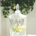 1.3 Gallon Round Ribbed Glass Beverage Dispenser with Spigot - Clear DISP_GLAS06_1G_CLR