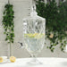 1.3 Gallon Round Ribbed Glass Beverage Dispenser with Spigot - Clear DISP_GLAS06_1G_CLR