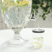 1.3 Gallon Round Ribbed Glass Beverage Dispenser with Spigot - Clear DISP_GLAS06_1G_CLR