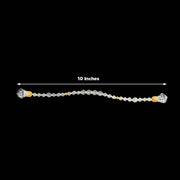 10 Acrylic 10" Crystal Beaded Napkin Rings with Gold Accents - Clear NAP_RING_BEAD01_CLR