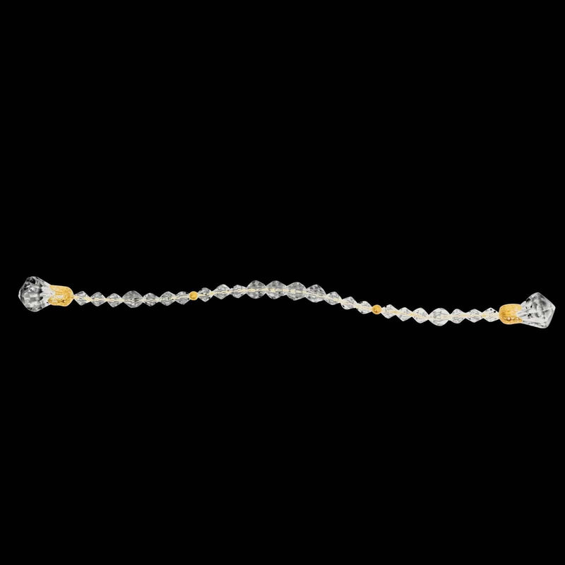 10 Acrylic 10" Crystal Beaded Napkin Rings with Gold Accents - Clear NAP_RING_BEAD01_CLR