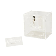 10" Acrylic Money Card Box with Lock and Thank You Sign - Clear WED_RCPT_SIGN_ACRY01_CLR