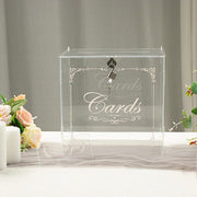 10" Acrylic Money Card Box with Lock and Thank You Sign - Clear WED_RCPT_SIGN_ACRY01_CLR