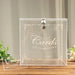 10" Acrylic Money Card Box with Lock and Thank You Sign - Clear WED_RCPT_SIGN_ACRY01_CLR