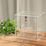 10" Acrylic Money Card Box with Lock and Thank You Sign - Clear WED_RCPT_SIGN_ACRY01_CLR