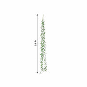 10 Artificial Weeping Willow Leaves Hanging Vines with Stems - Green ARTI_GRN_HANG01_39