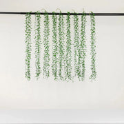 10 Artificial Weeping Willow Leaves Hanging Vines with Stems - Green ARTI_GRN_HANG01_39
