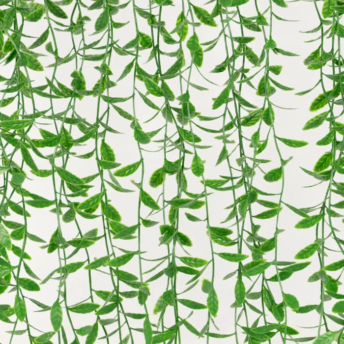 10 Artificial Weeping Willow Leaves Hanging Vines with Stems - Green ARTI_GRN_HANG01_39