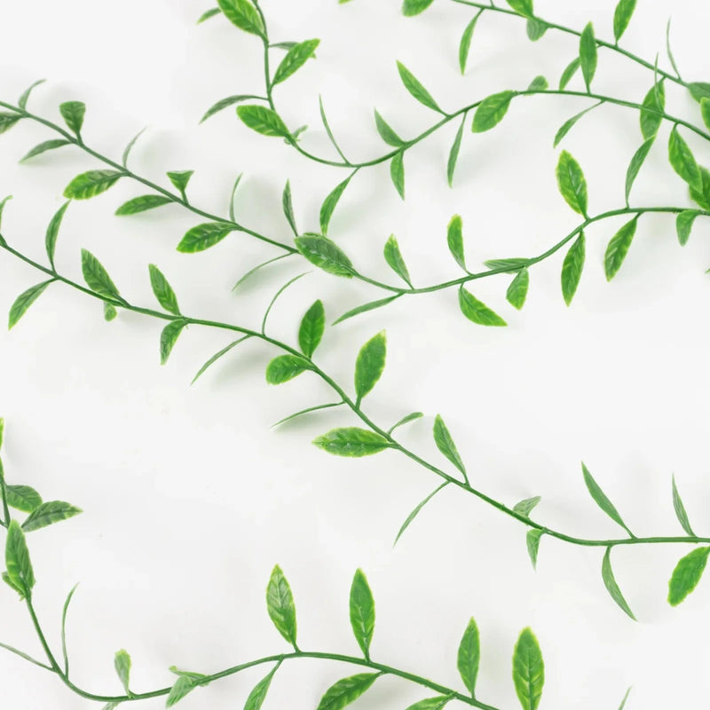 10 Artificial Weeping Willow Leaves Hanging Vines with Stems - Green ARTI_GRN_HANG01_39