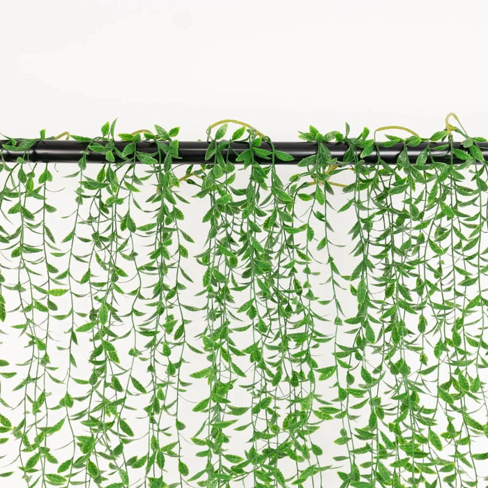 10 Artificial Weeping Willow Leaves Hanging Vines with Stems - Green ARTI_GRN_HANG01_39