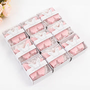10 Butterfly Unscented Soap Party Favors with Gift Boxes - White