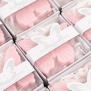 10 Butterfly Unscented Soap Party Favors with Gift Boxes - White