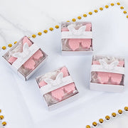 10 Butterfly Unscented Soap Party Favors with Gift Boxes - White