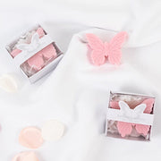 10 Butterfly Unscented Soap Party Favors with Gift Boxes - White