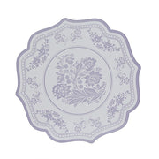 10 Cardboard Disposable Table Placemats with Damask Floral Pattern
