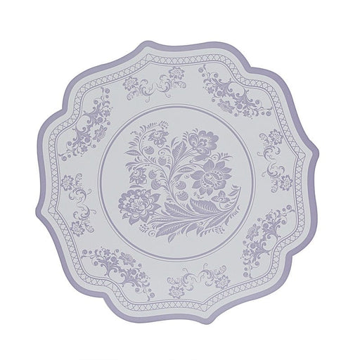 10 Cardboard Disposable Table Placemats with Damask Floral Pattern