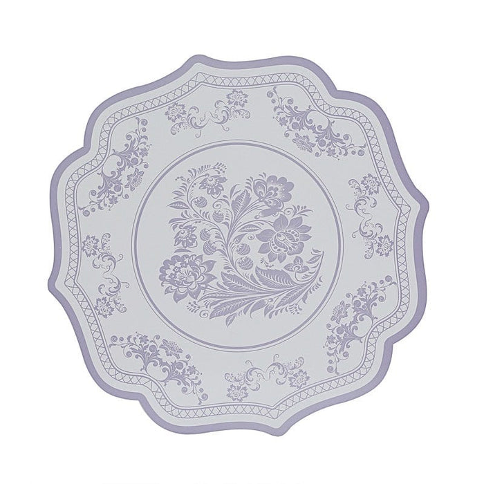 10 Cardboard Disposable Table Placemats with Damask Floral Pattern