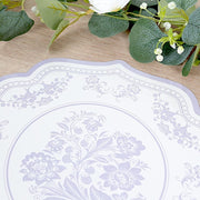 10 Cardboard Disposable Table Placemats with Damask Floral Pattern