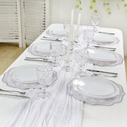 10 Cardboard Disposable Table Placemats with Damask Floral Pattern