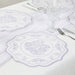 10 Cardboard Disposable Table Placemats with Damask Floral Pattern
