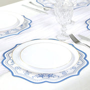 10 Cardboard Disposable Table Placemats with Damask Floral Pattern