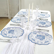 10 Cardboard Disposable Table Placemats with Damask Floral Pattern